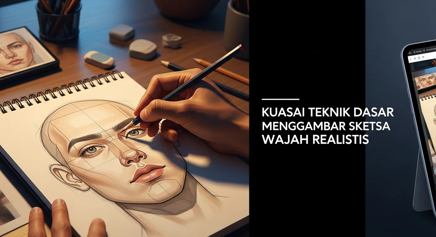 Kuasai Teknik Dasar Menggambar Sketsa Wajah Realistis
