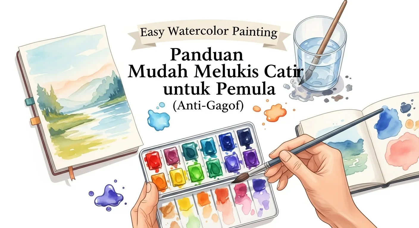 Panduan Mudah Melukis Cat Air untuk Pemula (Anti Gagal)